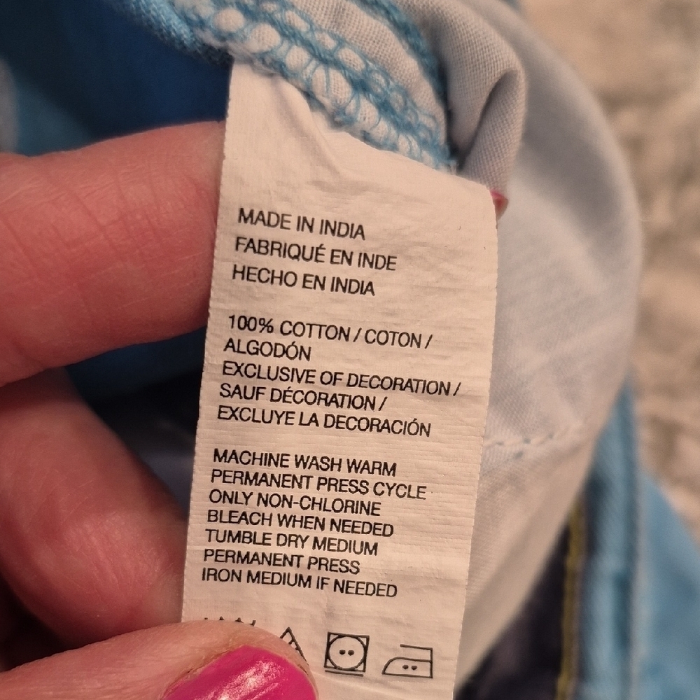 Izod Blue Shorts with Palm Tree Design In Size 38 With 9 Inch Inseam - Picture 6 of 7